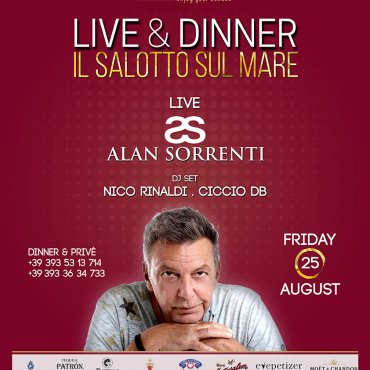 Live&Dinner Il Salotto sul Mare Live Alan Sorrenti