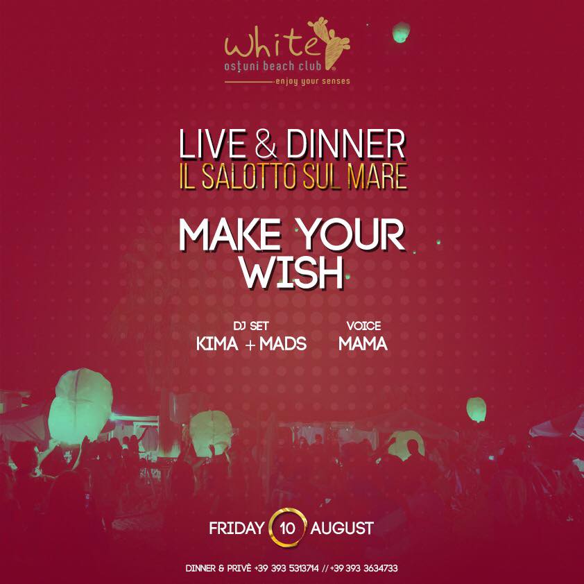 LIVE & DINNER MAKE YOUR WISH