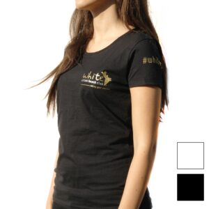 T-shirt “Daily” Donna 100% cotone con stampa dorata fronte/retro